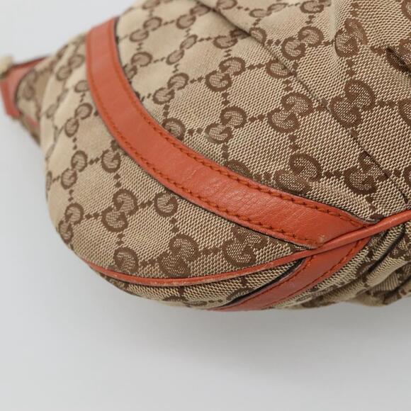 GUCCI GG Canvas Shoulder Bag Beige Gold - Picture 11 of 16